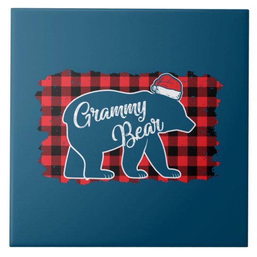 Kerstmis, Beer kerstmis, gebuffel Tegeltje (Voorkant)