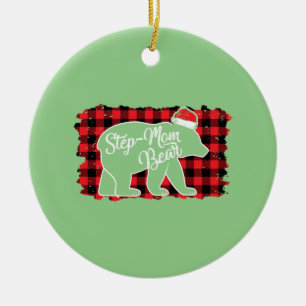 Kerstmis Beer kerstmis Rood Pset Buffal Keramisch Ornament