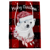 Kerstmis Beer op buffelstang Medium Cadeauzakje (Voorkant)