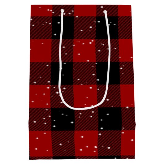 Kerstmis Beer op buffelstang Medium Cadeauzakje (Achterkant)