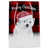 Kerstmis Beer op een bufferplaat Medium Cadeauzakje (Voorkant)