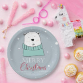 Kerstmis Beer op maat Papieren Bordje (Feest)