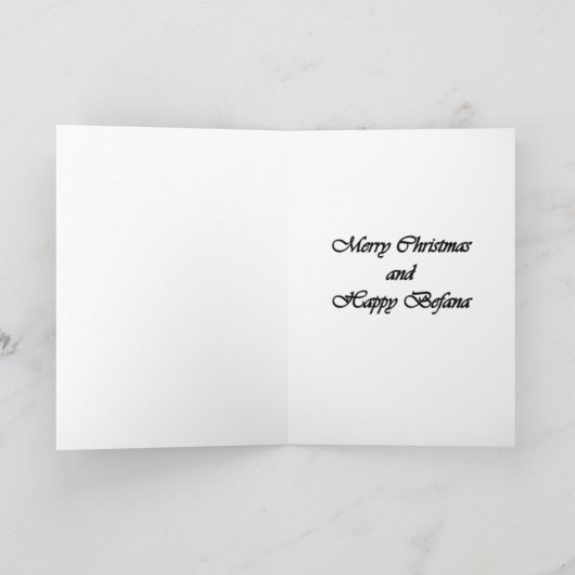 Kerstmis Befana - Merrry, Gelukkige Befana van La Feestdagen Kaart (Binnen)