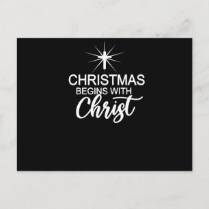 Kerstmis begint met Christelijke kerst Briefkaart