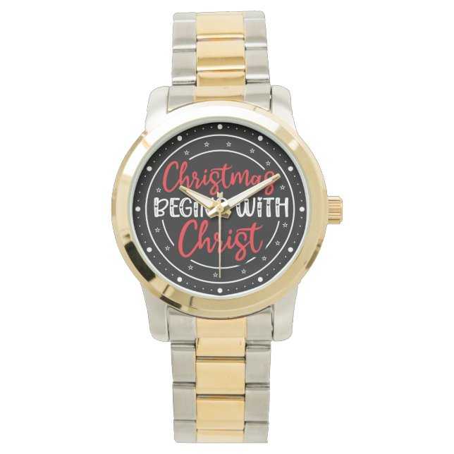 Kerstmis Begint Met Christus-65772 Horloge (Voorkant)