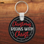 Kerstmis Begint Met Christus-65772 Sleutelhanger (Voorkant)