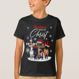 Kerstmis begint met Christus Bullmastiff Xma T-shirt
