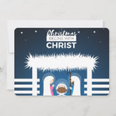 Kerstmis begint met Christus Feestdagenkaart (Voorkant)