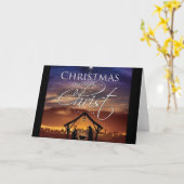 Kerstmis begint met Christus Kaart (Gele Bloem)