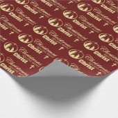 Kerstmis begint met Christus op rood Cadeaupapier (Hoek)