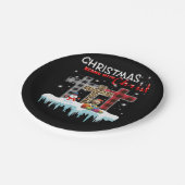 Kerstmis begint met Christus Papieren Bordje (Gekanteld)