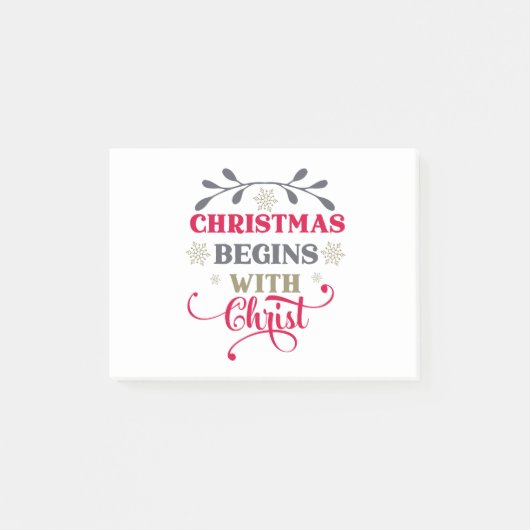 Kerstmis begint met Christus Post-it® Notes (Voorkant)