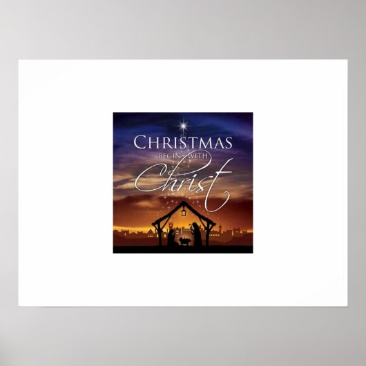 Kerstmis begint met Christus Poster (Voorkant)