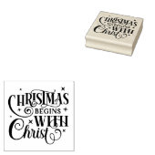 Kerstmis begint met Christus Rubberstempel (Gestempeld)