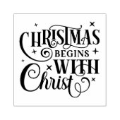 Kerstmis begint met Christus Rubberstempel (Afrduk)
