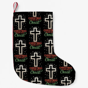 Kerstmis Begint Met Christus Sneeuwman Christelijk Kleine Kerstsok