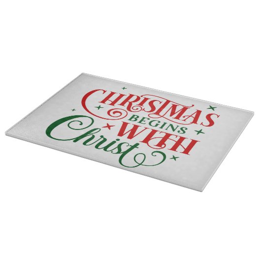 Kerstmis begint met Christus Snijplank (Hoek)