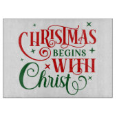 Kerstmis begint met Christus Snijplank (Voorkant)