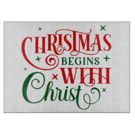 Kerstmis begint met Christus Snijplank