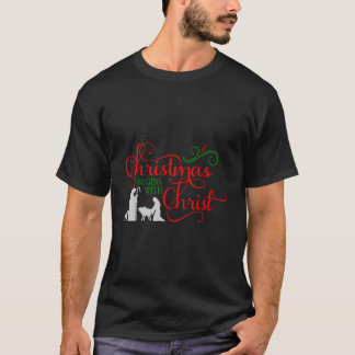Kerstmis begint met Christus T-shirt
