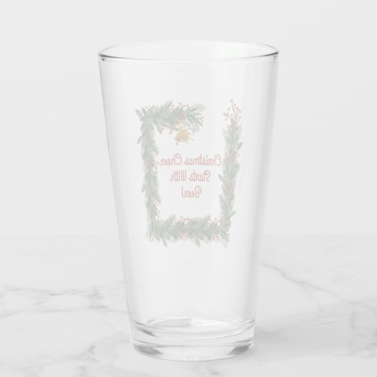 Kerstmis begint met de feestdag van de bier glas (Achterkant)