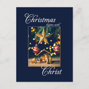 Kerstmis begint met de geboorte van Christus Briefkaart