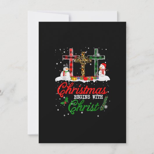 Kerstmis begint met Jezus Leopard Pl Kaart (Voorkant)