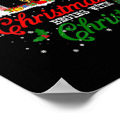 Kerstmis begint met Jezus Leopard Pl Poster (Hoek)