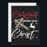 Kerstmis begint met kerst Christelijk Kaart<br><div class="desc">Kerstmis begint met kerst Christelijk</div>