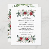 Kerstmis | BEGROTING Floral Holiday Weddenschap (Voorkant / Achterkant)