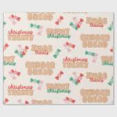 Kerstmis behandelt beletteringspatroon cadeaupapier (Vlak)