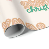 Kerstmis behandelt beletteringspatroon cadeaupapier (Rol Hoek)