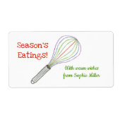 Kerstmis behandelt etiket/bakseletiket etiket (Voorkant)