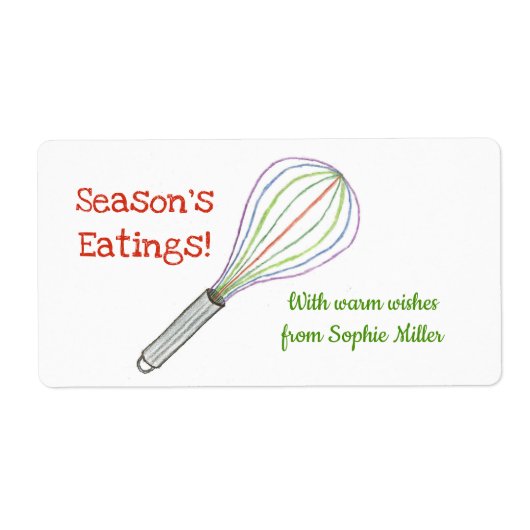 Kerstmis behandelt etiket/bakseletiket etiket (Voorkant)