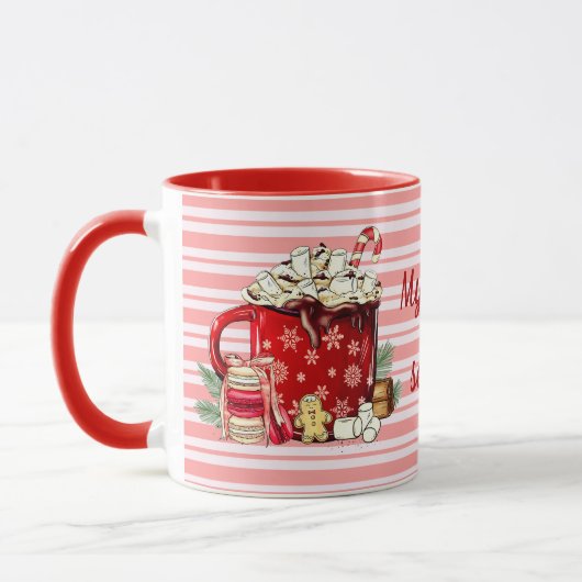 Kerstmis behandelt koffie-Mok Mok (Links)