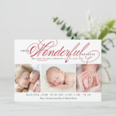 Kerstmis - Bekendmaking van feestdag - Fotokaart Feestdagenkaart (Staand voorkant)