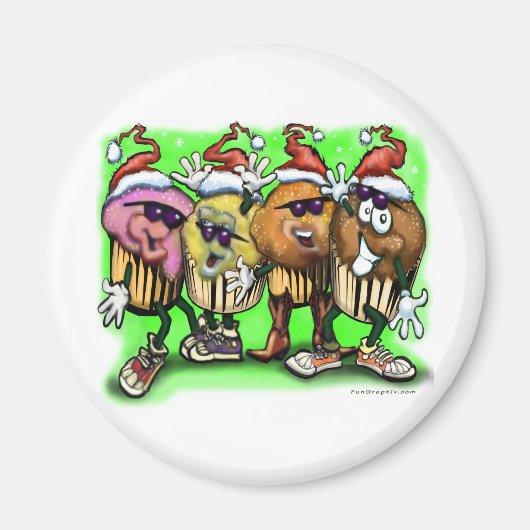 Kerstmis beker magneet (Voorkant)