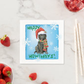 Kerstmis Belgische Sheepdog Napkins Servet (Insitu)
