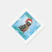 Kerstmis Belgische Sheepdog Napkins Servet (Hoek)