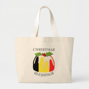 Kerstmis: BELGIUMVLAG Grote Tote Bag