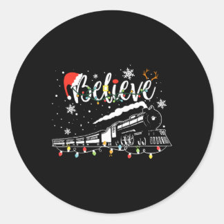 Kerstmis Believe Polar Express Xm Ronde Sticker