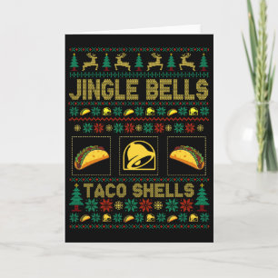 Kerstmis Bellen Taco Schelpen Leuk Lelijke Kerstmi Kaart