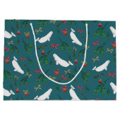 Kerstmis Beluga walvis illustratie patroon Groot Cadeauzakje (Achterkant)