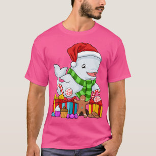 Kerstmis Beluga Whale Gift Kinder kerstcadeau T-shirt