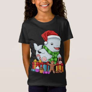 Kerstmis Beluga Whale Gift Kinder Kerstmis Beluga T-shirt
