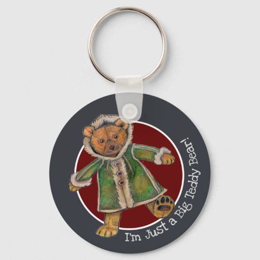 Kerstmis ben ik gewoon een BigTeddy Beer Sleutelhanger (Voorkant)