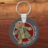 Kerstmis ben ik gewoon een BigTeddy Beer Sleutelhanger (Achterkant)