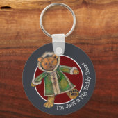 Kerstmis ben ik gewoon een BigTeddy Beer Sleutelhanger (Voorkant)