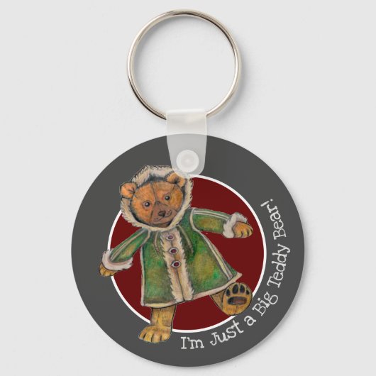 Kerstmis ben ik gewoon een BigTeddy Beer Sleutelhanger (Achterkant)