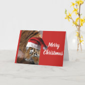 Kerstmis Bengaalse Tijger Kaart (Gele Bloem)